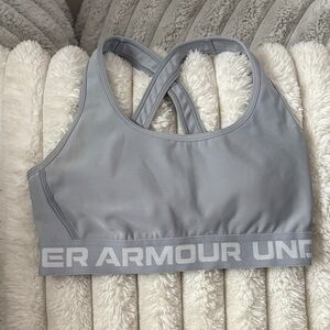 Under Armour Light Gray Crossback Sports Bra